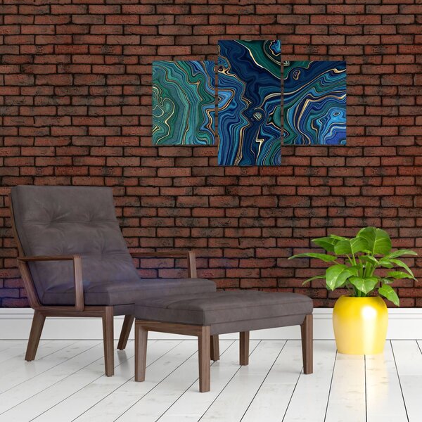 Tablou - Marmură verde- albastru (90x60 cm)