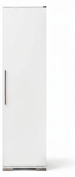 Dulap Multifunctional Adore Diamond, 8 rafturi, Usa reversibila, Alb, 50x187x35 cm