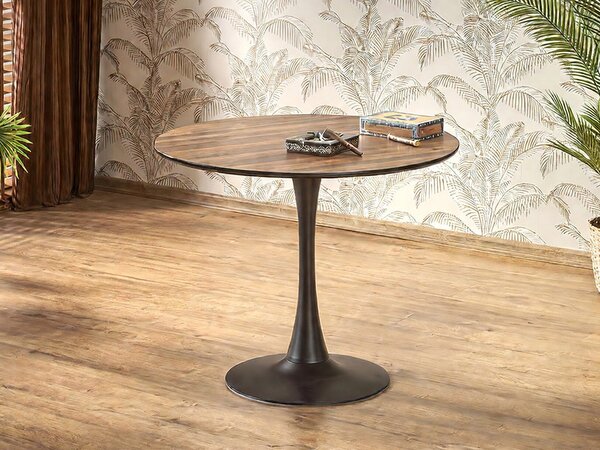 Masă Houston 1411Nuc, Negru, 7cm, MDF, Metal