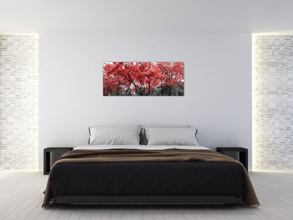 Tablou - Copacii roșii, Central Park, New York (120x50 cm)