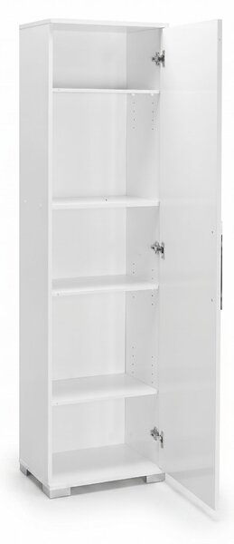 Dulap Multifunctional Adore Diamond, Usa reversibila, 5 rafturi, Alb, 45x169x32 cm