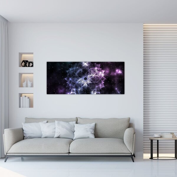 Tablou - Mandala Lotus în spațiu (120x50 cm)