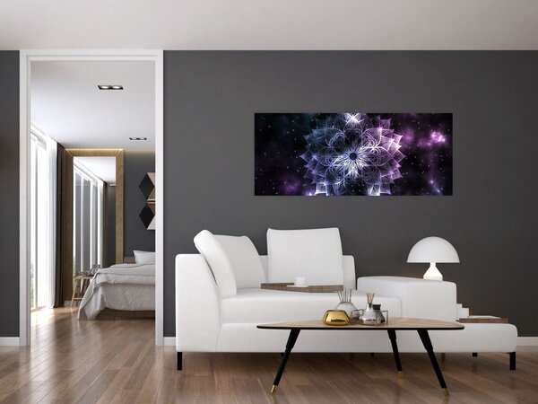Tablou - Mandala Lotus în spațiu (120x50 cm)