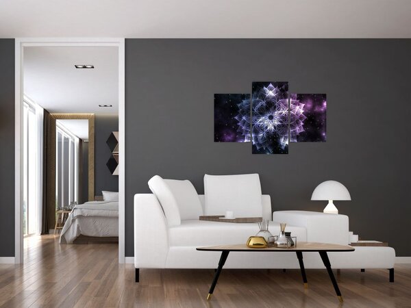 Tablou - Mandala Lotus în spațiu (90x60 cm)