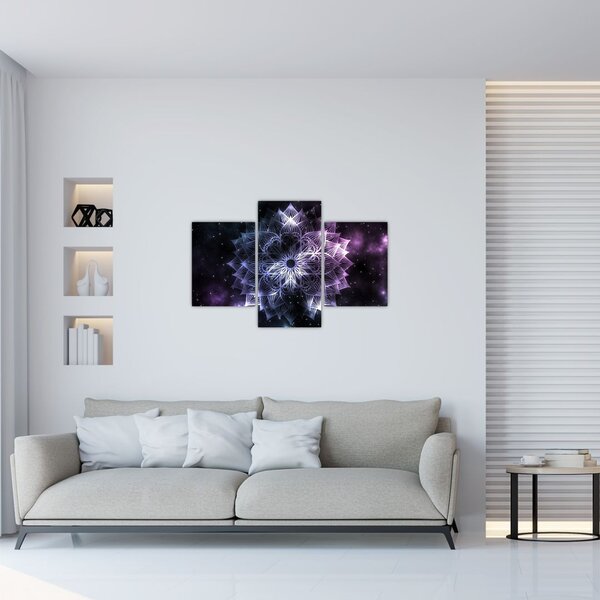Tablou - Mandala Lotus în spațiu (90x60 cm)