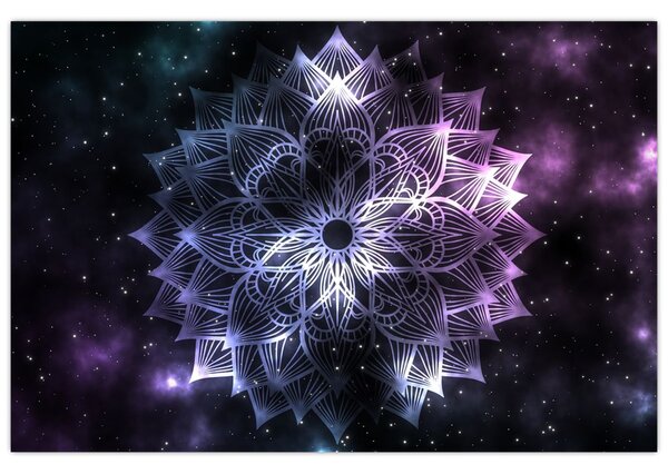 Tablou - Mandala Lotus în spațiu (90x60 cm)