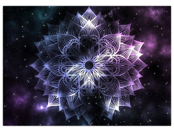 Tablou - Mandala Lotus în spațiu (70x50 cm)