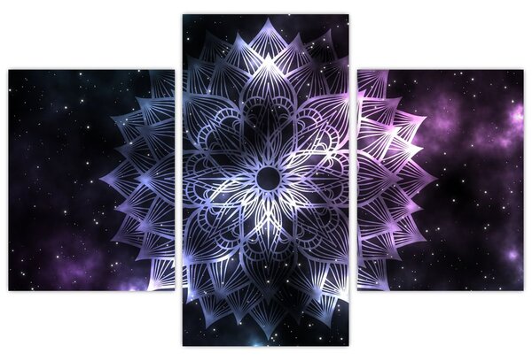 Tablou - Mandala Lotus în spațiu (90x60 cm)