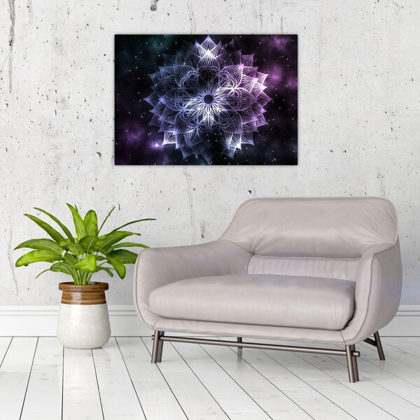 Tablou - Mandala Lotus în spațiu (70x50 cm)