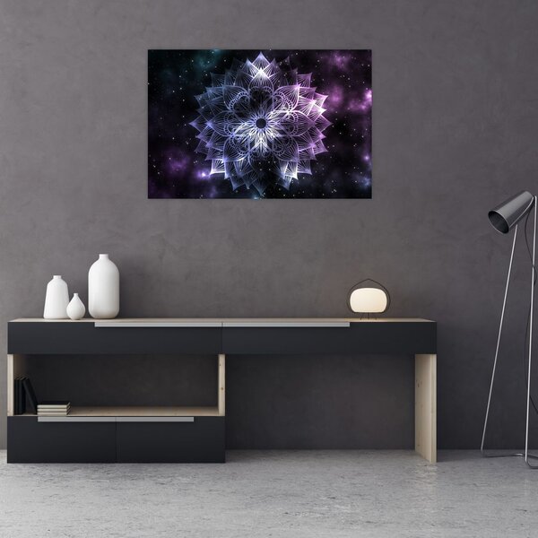 Tablou - Mandala Lotus în spațiu (90x60 cm)