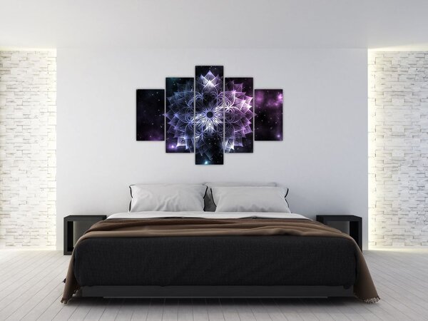 Tablou - Mandala Lotus în spațiu (150x105 cm)