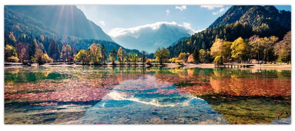 Tablou - Lacul Jasna, Gozd Martuljek, Alpii Iulieni, Slovenia (120x50 cm)