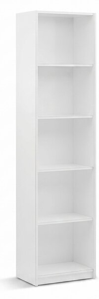 Biblioteca Adore Vargas, 5 Rafturi, Alb - Natural, 43x182x26 cm