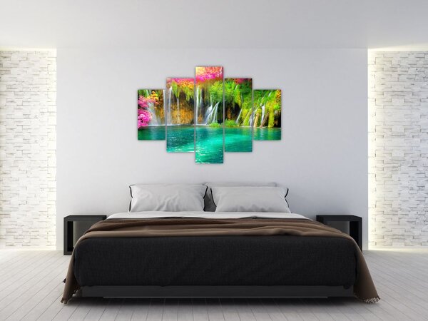 Tablou - Cascada, Lacurile Plitvice, Croația (150x105 cm)