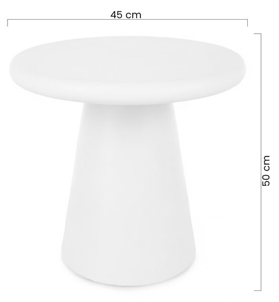 Măsuță de cafea rotundă Clav 45 cm - bej