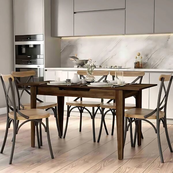 Masă Dining Adore, Design Modern, Extensibilă, 120–150 cm, 120x70x75 cm
