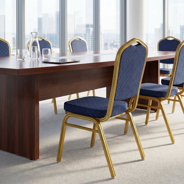 Scaun Hilton pentru conferinta si evenimente, Rosu - Albastru, 45x51x96 cm