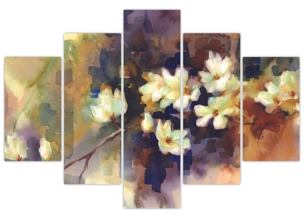 Tablou - Magnolii albe, pictură (150x105 cm)