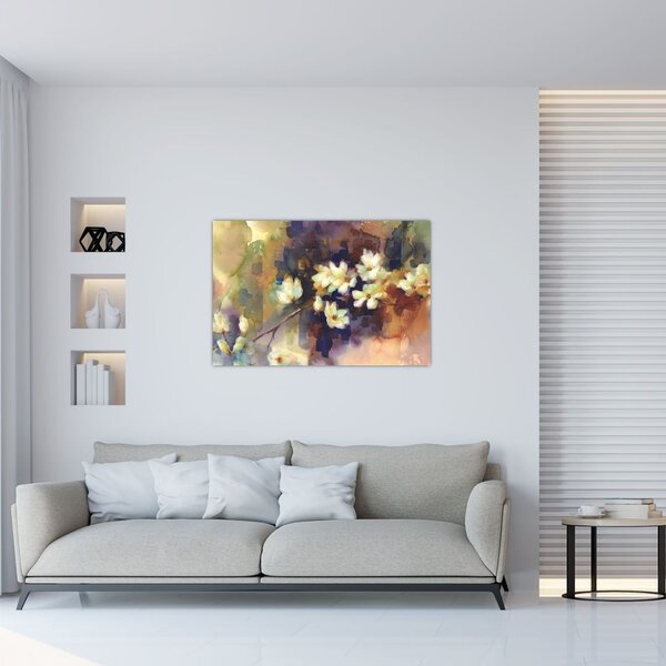 Tablou - Magnolii albe, pictură (90x60 cm)