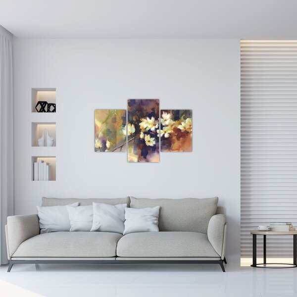 Tablou - Magnolii albe, pictură (90x60 cm)