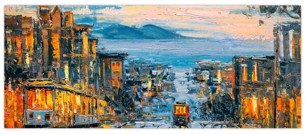 Tablou - Telecabină, San Francisco (120x50 cm)