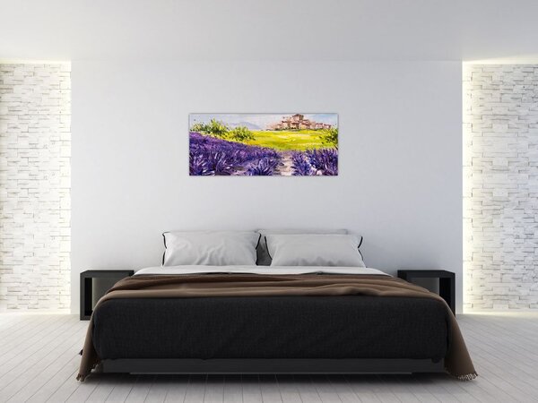 Tablou - Provence, Franța, pictură în ulei (120x50 cm)