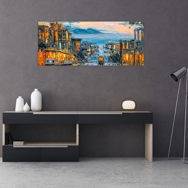 Tablou - Telecabină, San Francisco (120x50 cm)