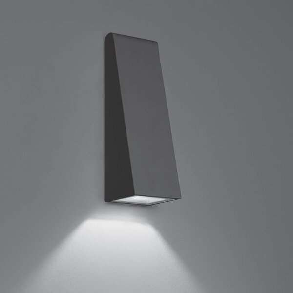 Artemide Cuneo Mini aplică de exterior, antracit, Negru, Metal, Design
