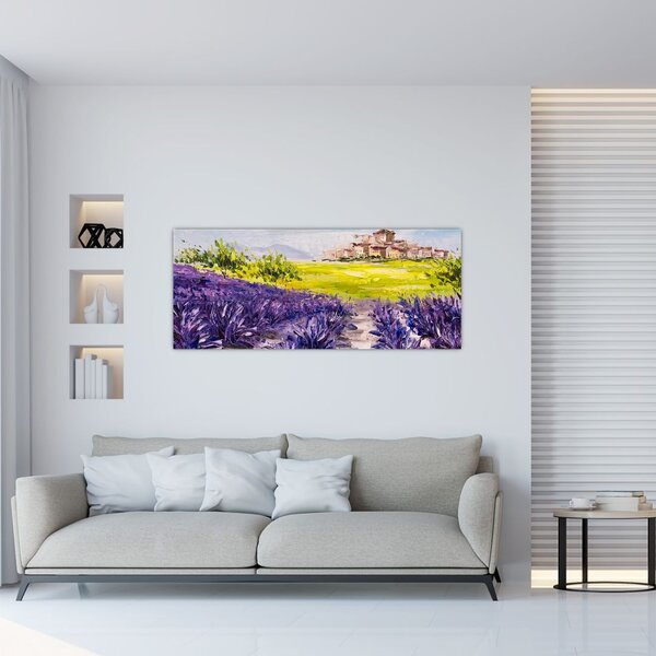 Tablou - Provence, Franța, pictură în ulei (120x50 cm)