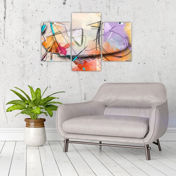 Tablou - Abstract, pasăre (90x60 cm)