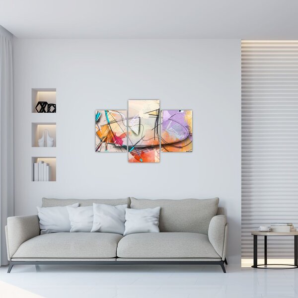 Tablou - Abstract, pasăre (90x60 cm)
