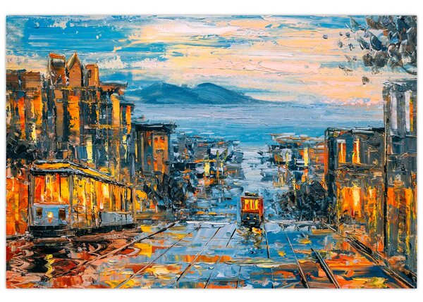 Tablou - Telecabină, San Francisco (90x60 cm)