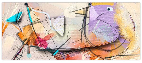 Tablou - Abstract, pasăre (120x50 cm)