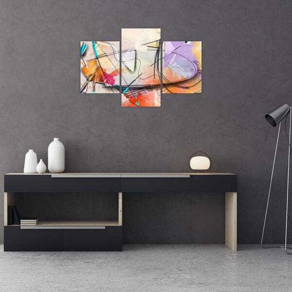 Tablou - Abstract, pasăre (90x60 cm)