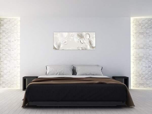 Tablou - Lalele între bule (120x50 cm)