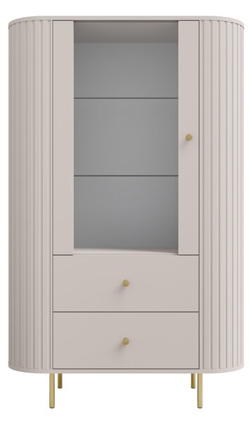 Vitrină Lento 98 cm cu sertare - bej nisipiu