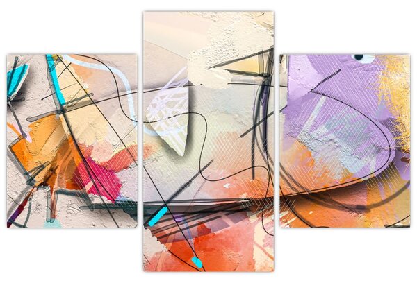 Tablou - Abstract, pasăre (90x60 cm)