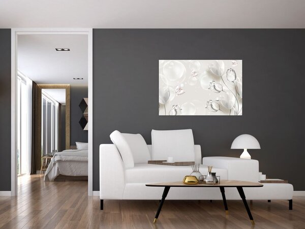 Tablou - Lalele între bule (90x60 cm)
