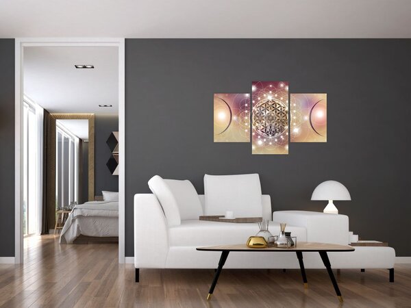 Tablou - Mandala cu elemente (90x60 cm)