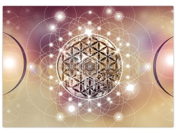 Tablou - Mandala cu elemente (70x50 cm)