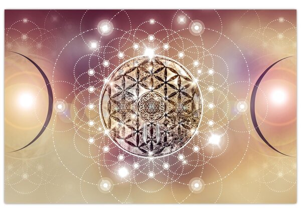 Tablou - Mandala cu elemente (90x60 cm)