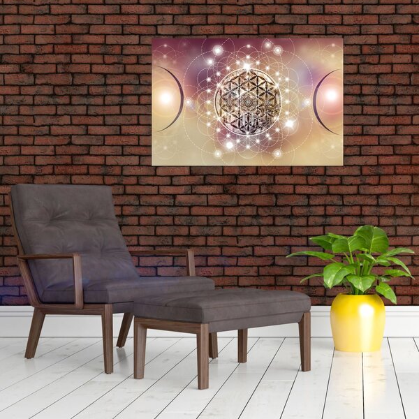 Tablou - Mandala cu elemente (90x60 cm)