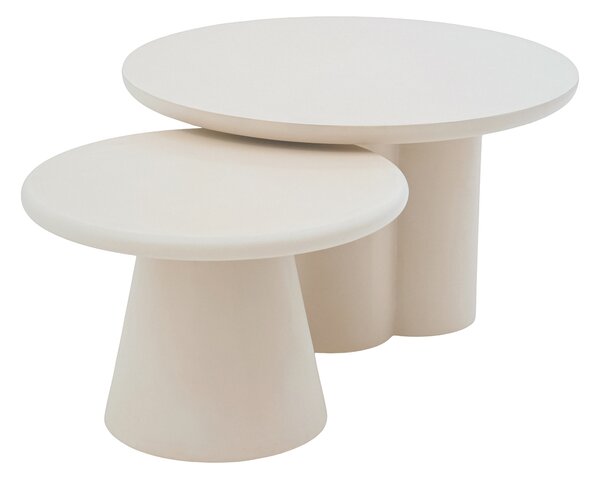 Măsuță de cafea Clav 60 cm și Cylindus 80 cm - bej