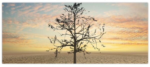 Tablou - Copac în deșert (120x50 cm)