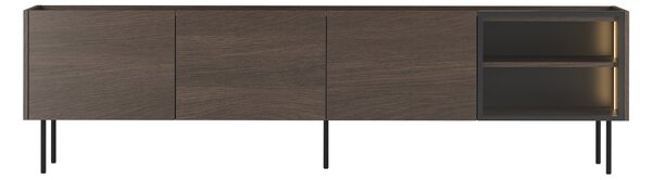 Comodă TV Dunari 220 cm cu picioare metalice - stejar dunin