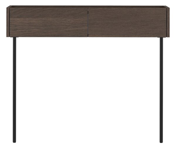 Consolă Dunari 100 cm cu sertare și picioare metalice - stejar Dunin