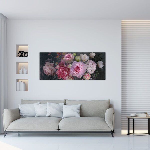 Tablou - Flori de grădină (120x50 cm)