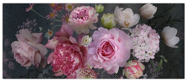 Tablou - Flori de grădină (120x50 cm)