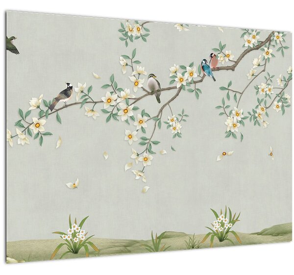 Tablou - Adunarea păsărilor (70x50 cm)