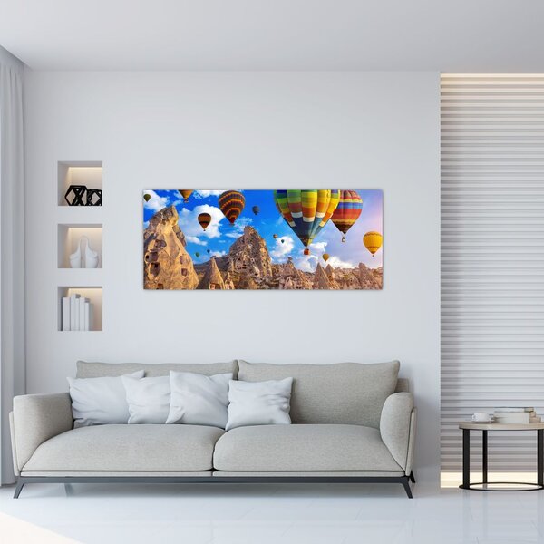 Tablou - Baloane cu aer cald, Cappadocia, Turcia. (120x50 cm)